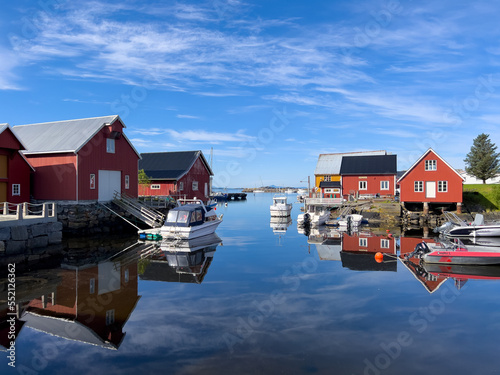 norwegian houses on the water in the village of Bud