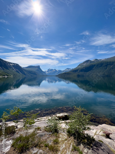 scenic view on the sognefjord norway