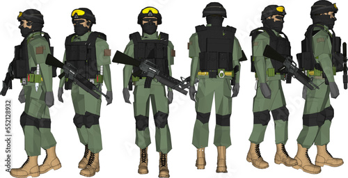 white background modern army vector design