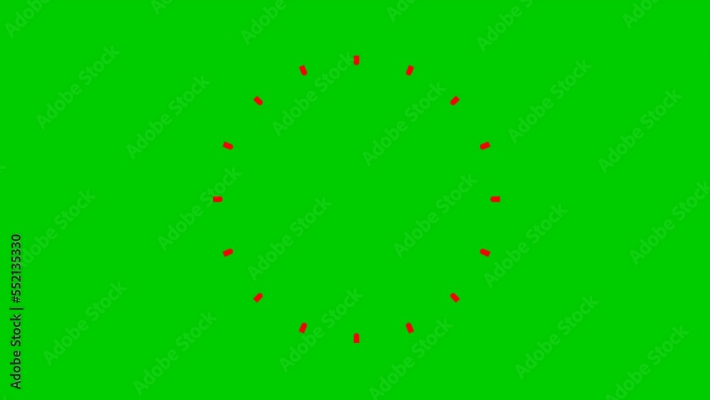 Animated linear red symbol of rays. Looped video. Flat vector illustration isolated on green background. Animated linear red symbol of rays. Looped video. Flat vector illustration isolated on green background.