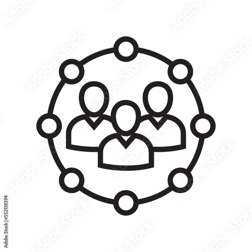 People icon vector isolated on a white background.