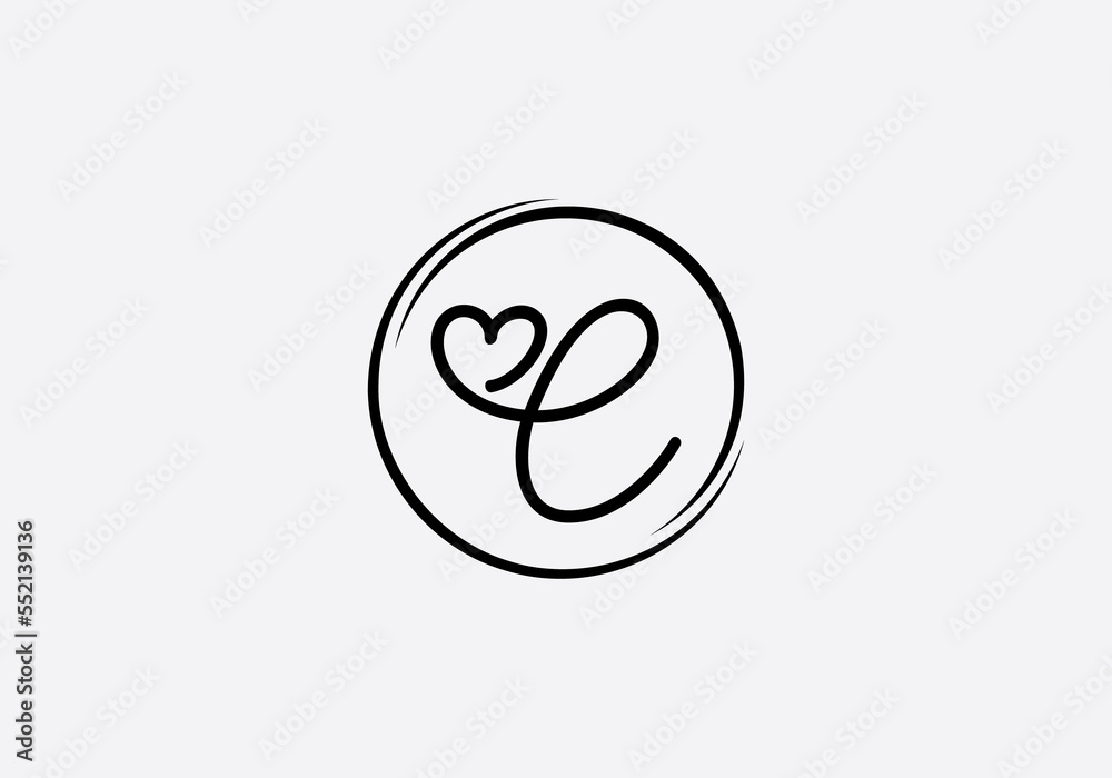 Love font circle sign. love logo design and heart font design letters and alphabets Love font circle sign. love logo design and heart font design letters and alphabets