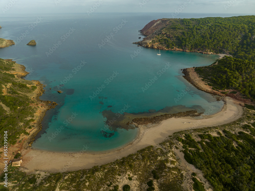 4k drone aerial views of pristine beaches on the coast of Europe