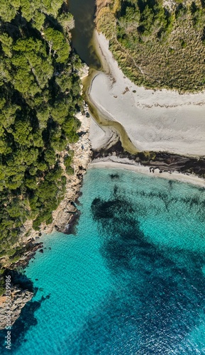 4k drone aerial views of pristine beaches on the coast of Europe