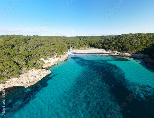 4k drone aerial views of pristine beaches on the coast of Europe
