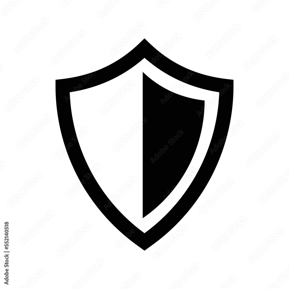 Shield icon in flat style. Vector illustration. Shield icon in flat style. Vector illustration.