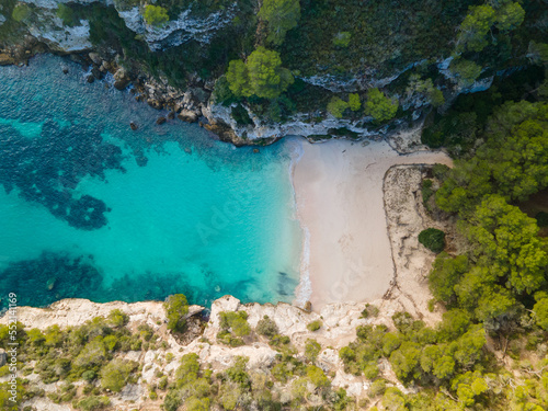 4k drone aerial views of pristine beaches on the coast of Europe