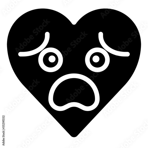Shock heart emoji icon