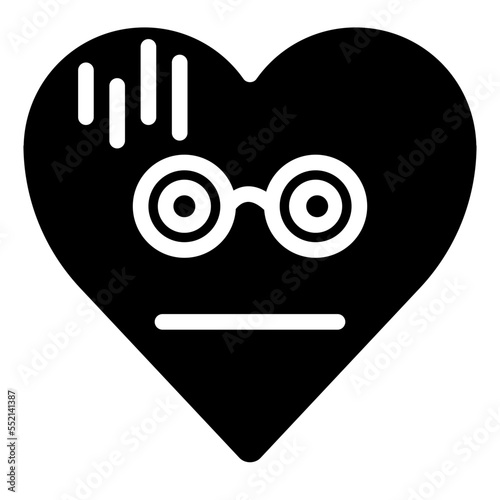 Dazed heart emoji icon