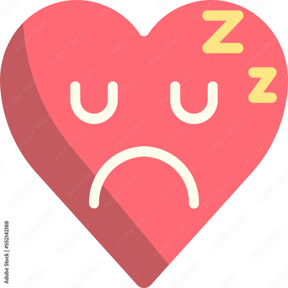 Sleepy heart emoji icon Sleepy heart emoji icon