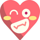 Happy heart emoji icon