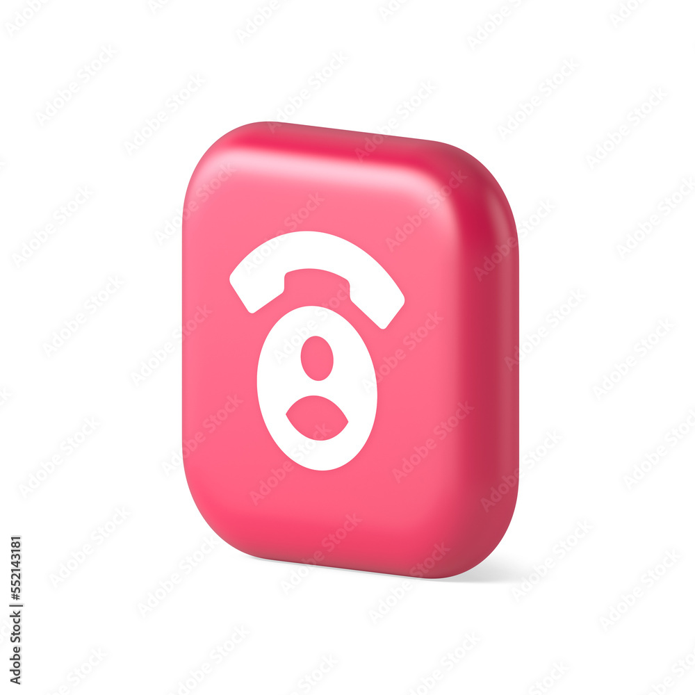 Contact phone call voice communication button dialog assistance helpline consulting 3d isometric icon Contact phone call voice communication button dialog assistance helpline consulting 3d isometric icon