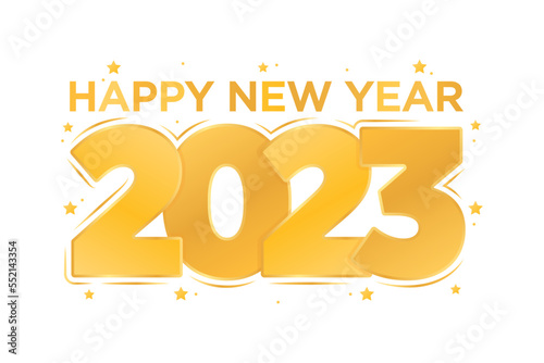 2023, Happy New Year, Happy 2023, New Years Greeting, Happy New Year, 2023 Text, New Year Text, Holiday Greeting Card, Vector Illustration Background