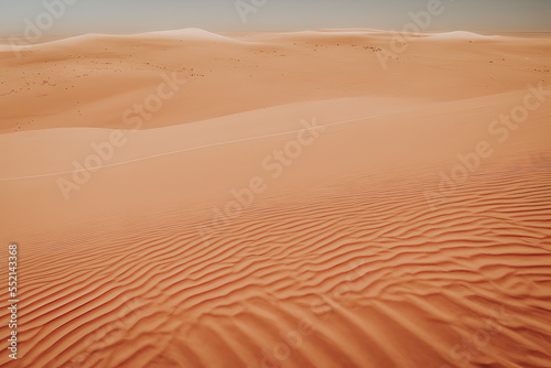Landscape of sand dunes in the desert created by Generative AI © Jon Schulte