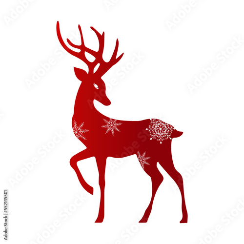  Santa's festive deer, moose. Decorated with snowflakes. Festive decor