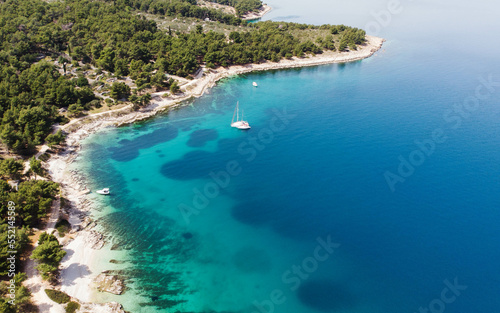 Crystal clear Adriatic sea on the island of Ciovo. Mediterranean as it once was.