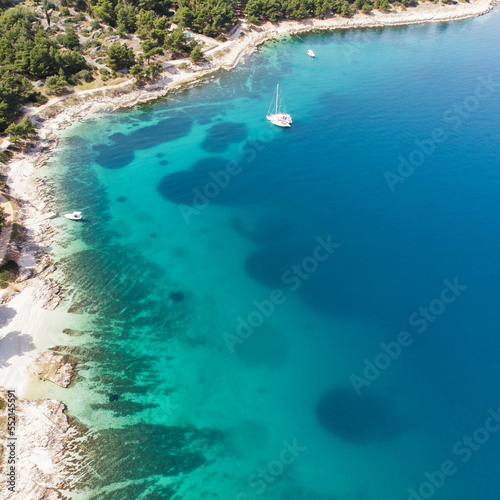 Crystal clear Adriatic sea on the island of Ciovo. Mediterranean as it once was. © Frane