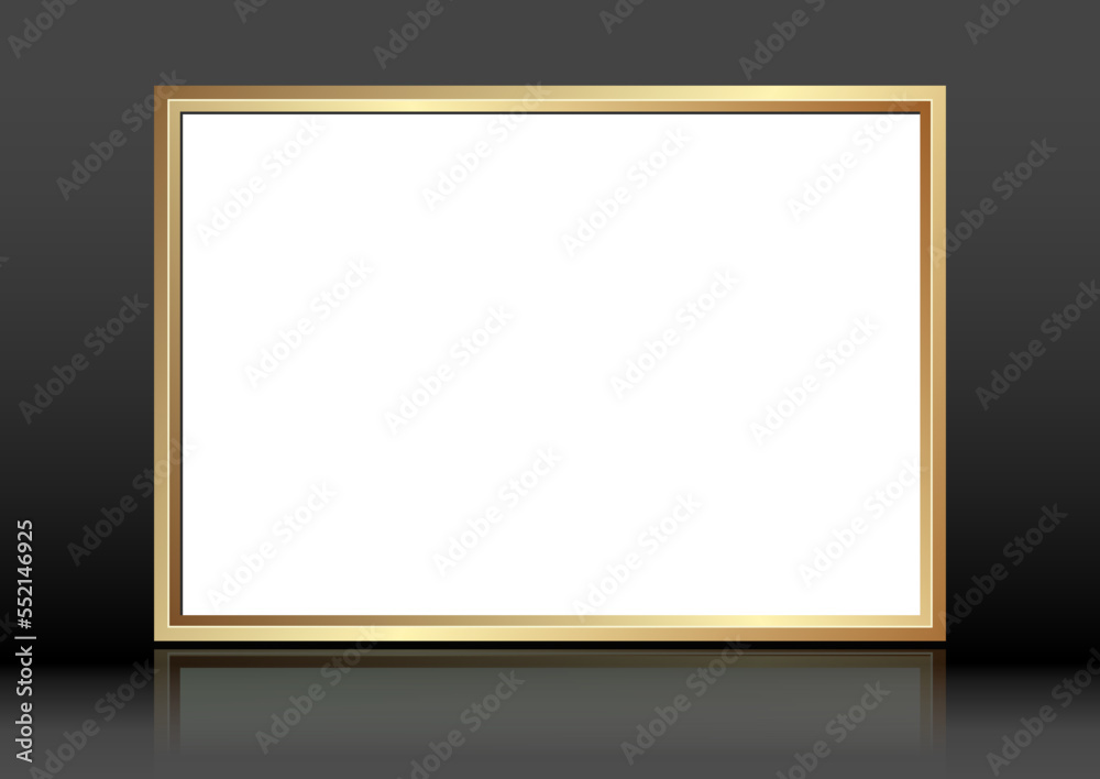 golden frame on black background golden frame on black background