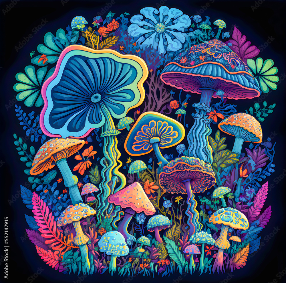 psilocybin mushrooms art