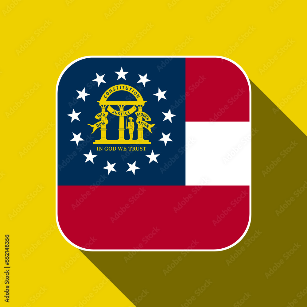 Obraz premium Georgia state flag. Vector illustration.