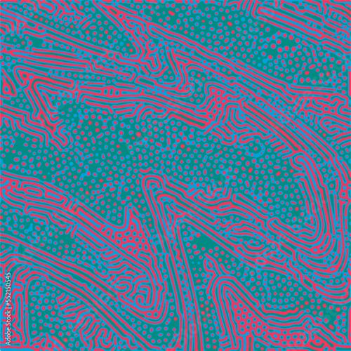 Psychedelic surrealistic organic pattern with colorful lines. Reaction–diffusion background.