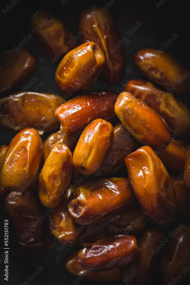 Dried dates fruit. Top view. Dried dates fruit. Top view.