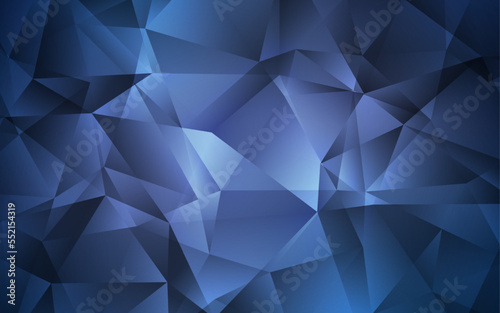 Light BLUE vector shining triangular background. © smaria2015