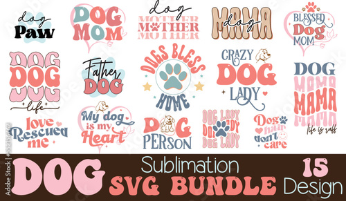 Dog Retro SVG Bundle.