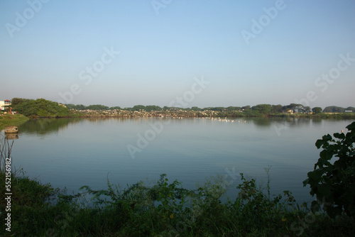 A broad view of Uppalapadu Bird Sanctuary  Guntur  India