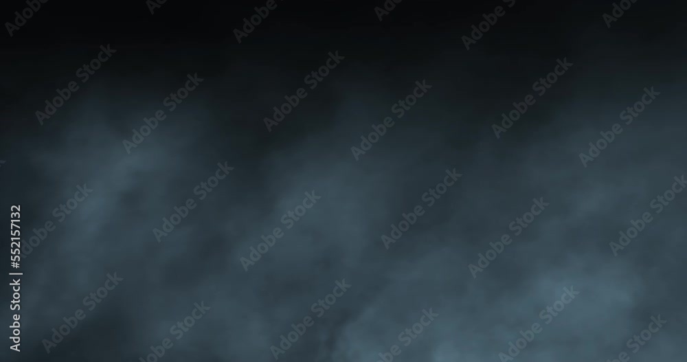 Layered VFX atmospheric clip. The 4K slow-motion atmosphere clip is tailored to your story. VFX smoke appears from the side on a black screen, moves slowly, and lingers in the frame 
