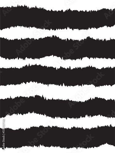Set of ripped banners, black backgrounds, grunge texture or distorted borders.