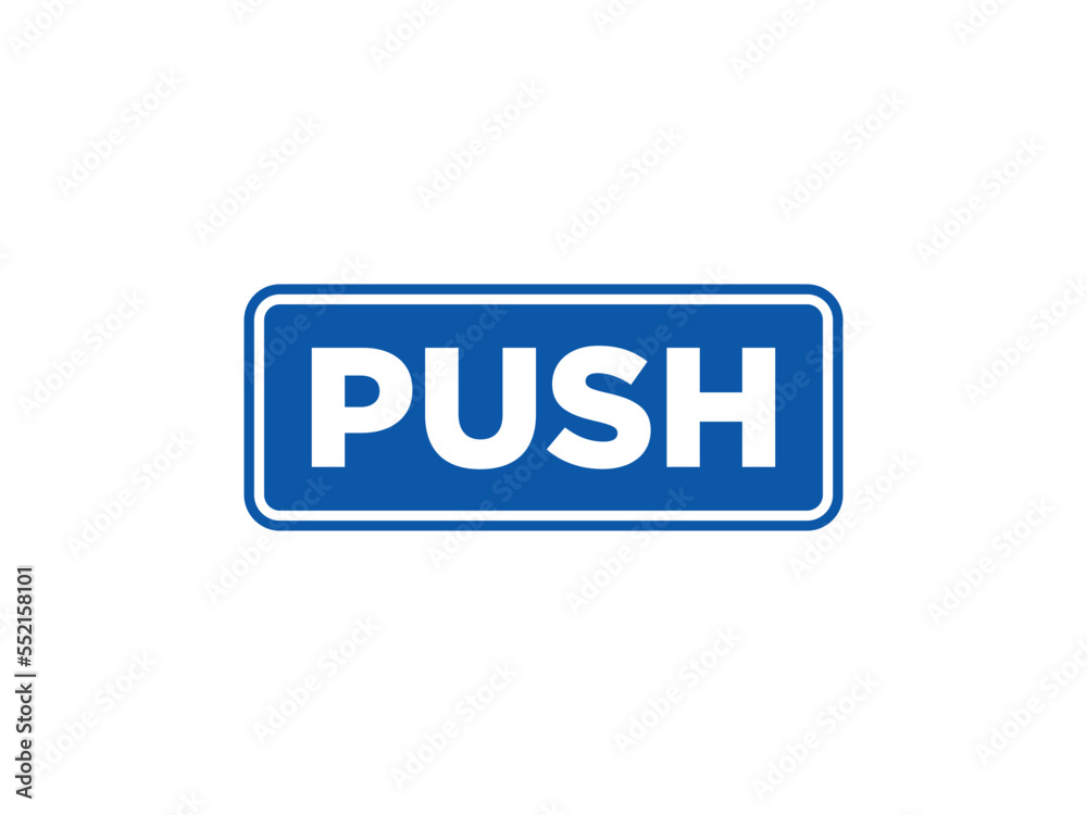 Push Door Sign Icon Vector Template Push Door Sign Icon Vector Template