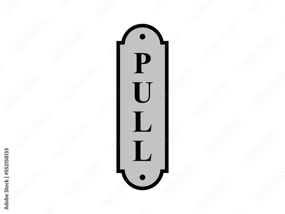 Pull Door Sign Icon Vector Template Pull Door Sign Icon Vector Template