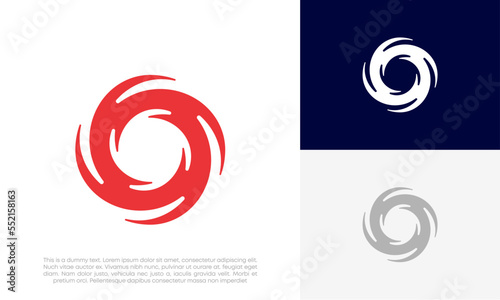 hurricane abstract modern logo design vector