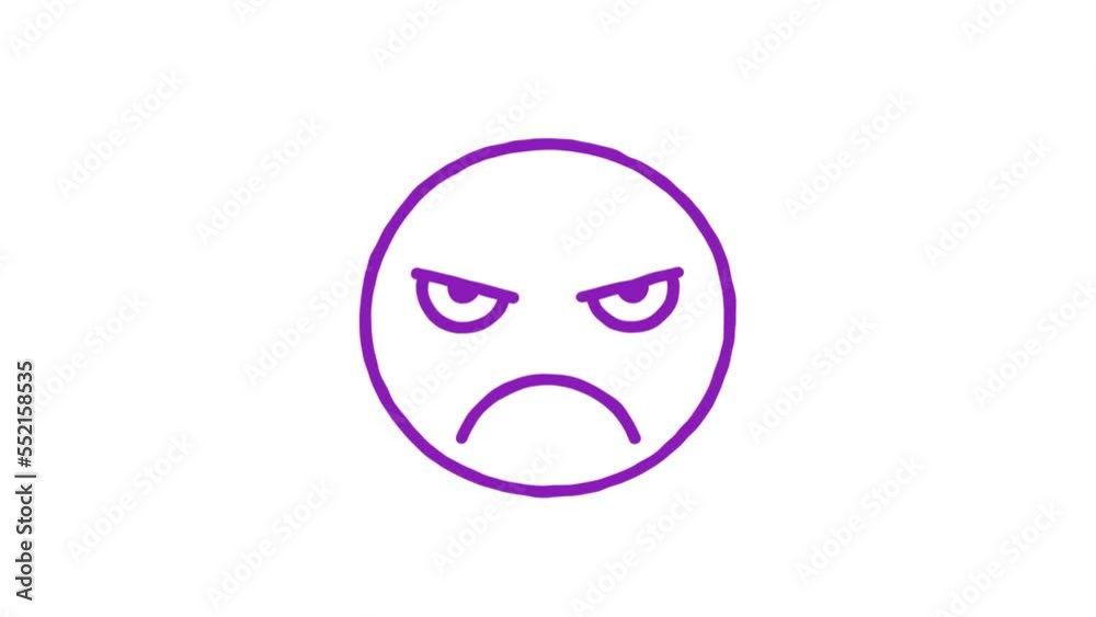 Emoticon evil. Animated doodle emoticon. Alpha channel Emoticon evil. Animated doodle emoticon. Alpha channel