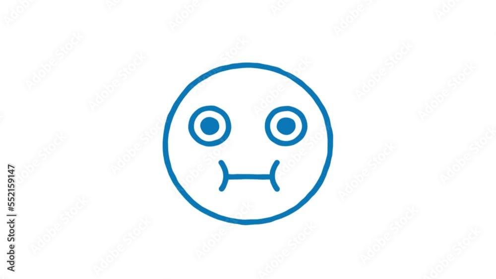 Emoticon nausea. Animated doodle emoticon. Alpha channel Emoticon nausea. Animated doodle emoticon. Alpha channel