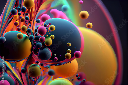 Colorful Bubble background,...