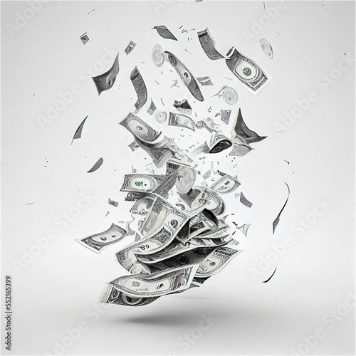 Money raining down, dollar,...