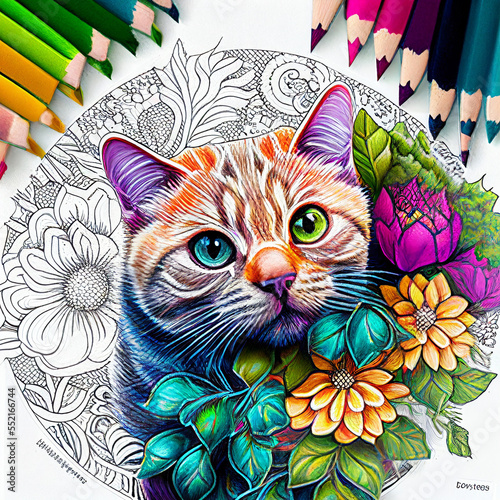 Cat color book