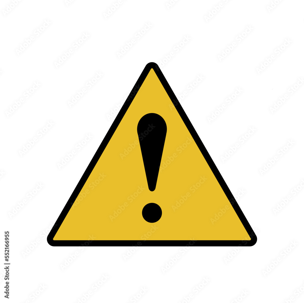 Gelbes Warnschild Gelbes Warnschild