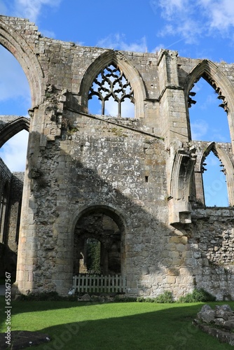 Bolton Abbey ruins of a monastery in Yorkshire, England UK