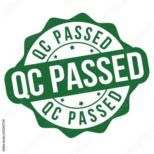QC passed grunge rubber stamp