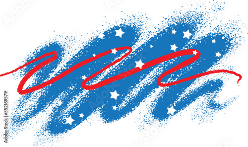 Abstract Pattern Red White and Blue Vector Illustration Design