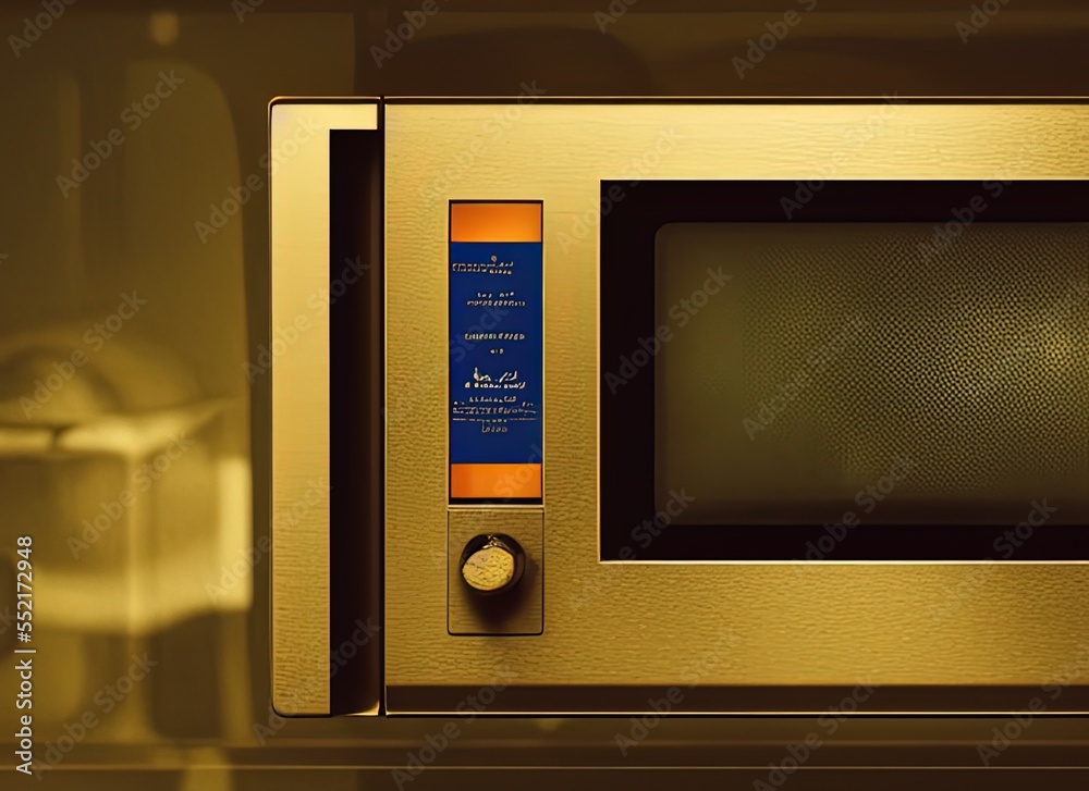 Microwave Oven Invention. Fictional Artist Depiction Stock Illustration