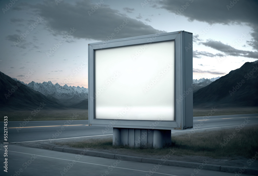 Fototapeta premium Generative AI. Blank Advertisement No.14