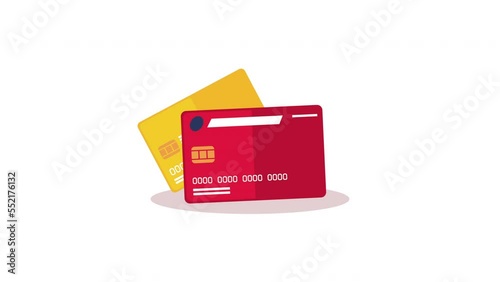 credit cards bank financial animation
