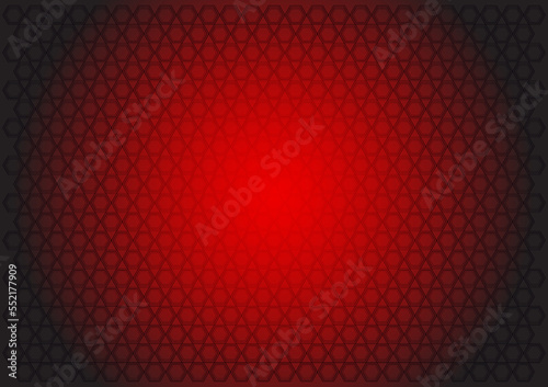 hexagon on a dark red background. abstract background texture.