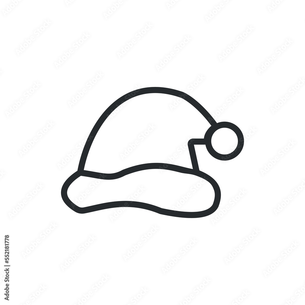 santa hat icon, santa hat vector, simple illustration