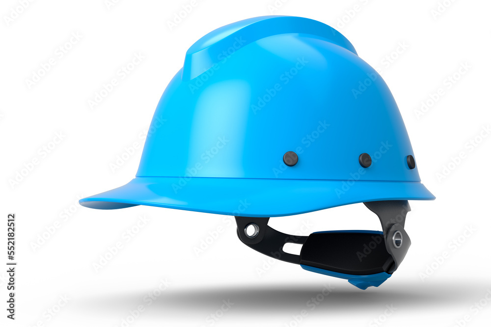 Blue safety helmet or hard cap isolated on white background Blue safety helmet or hard cap isolated on white background