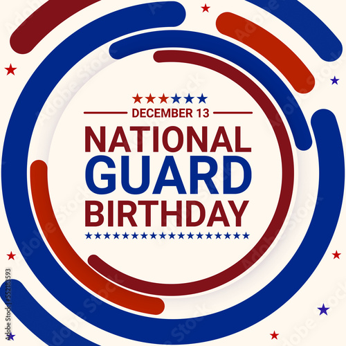 National Guard Birthday banner design wallpaper, the modern patriotic backdrop of United States of America photo